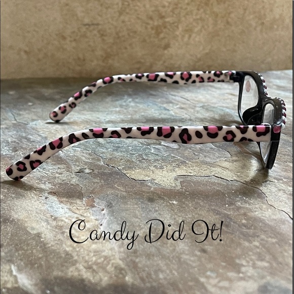 NWT Pink Leopard 2.50 Bling Reader Glasses & Case - Picture 6 of 8